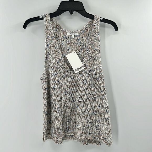 Splendid Sweaters - Splendid Collection Dierdre Rib Sweater Tank - Marled Multi - Medium - NWT